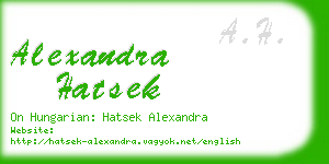 alexandra hatsek business card